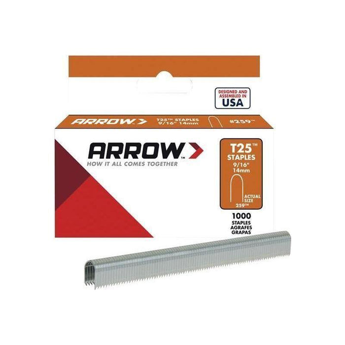 Arrow T25 Staples 14mm (9/16in) (Box 1000) Arrow - Town Tools