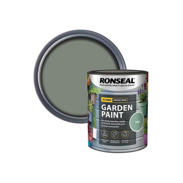 Ronseal Garden Paint Sage 750ml Ronseal - Town Tools