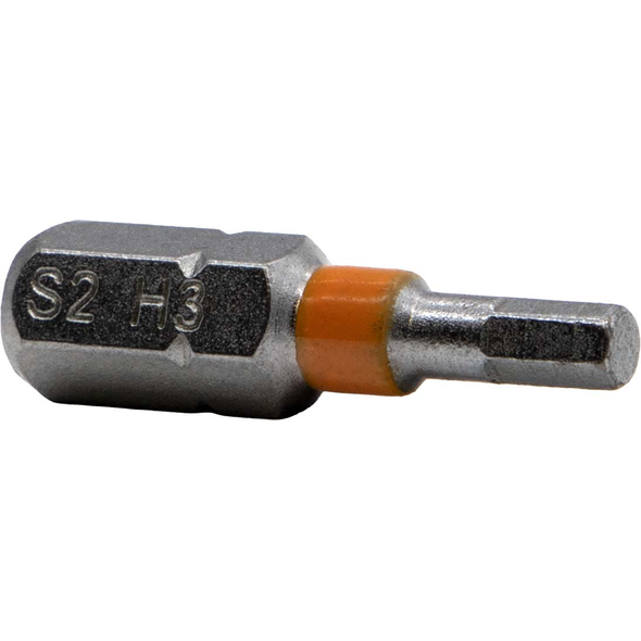 Sealey Hex Bit H3 25mml (Amber)