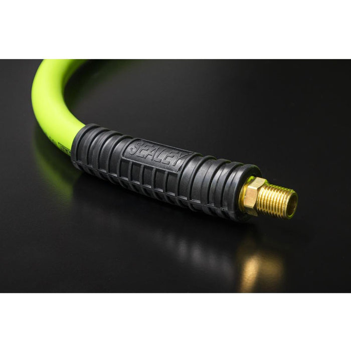Sealey High-Visibility Hybrid Air Hose with 1/4"BSP Unions 10m x 8mm AHHC10G Sealey - Town Tools 