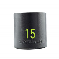Carlyle Tools 1/2In Drive 15mm 6 Pt Stubby Impact Socket