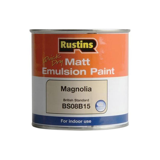 Rustins Quick Dry Matt Emulsion Paint Magnolia 250ml Rustins - Town Tools