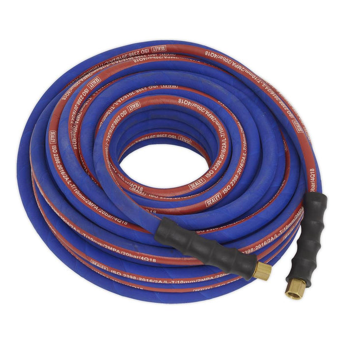 Sealey Extra-Heavy-Duty Air Hose with 1/4"BSP Unions 20m x 10mm AH20R/38 Sealey - Town Tools 
