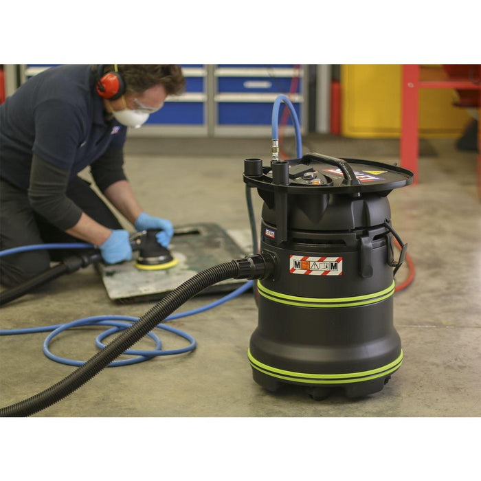 Sealey Vacuum Cleaner Industrial Dust-Free Wet/Dry 35L 1000W/230V Plastic Drum M Sealey - Town Tools 