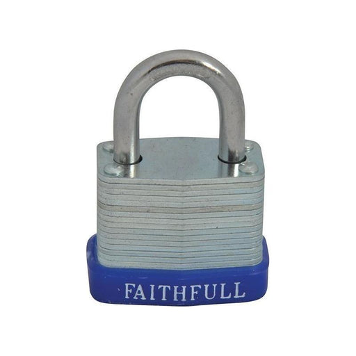 Faithfull Laminated Steel Padlock 30mm 3 Keys Faithfull - Town Tools