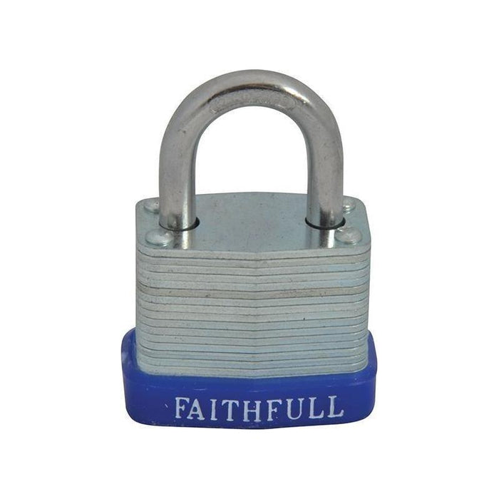 Faithfull Laminated Steel Padlock 30mm 3 Keys Faithfull - Town Tools
