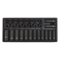 Sealey Tool Tray with Impact Socket Set 28pc 1/2"Sq Drive Metric TBT24