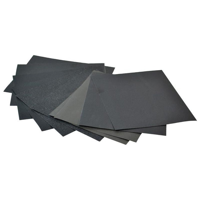 Faithfull Cork Block Wet & Dry Sanding Sheets Assorted (Pack 10) Faithfull - Town Tools