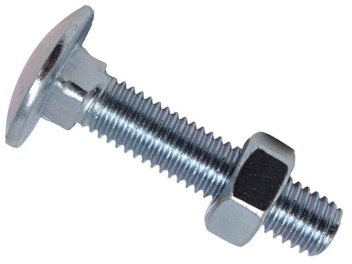 METALMATE Cup Square Hex Bolt & Nut ZP M8 x 40mm Box 50 METALMATE� - Town Tools