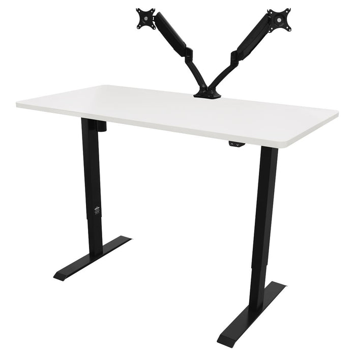 Dellonda Single Motor Adjustable-Height Electric Sit/Stand Desk - White Desktop