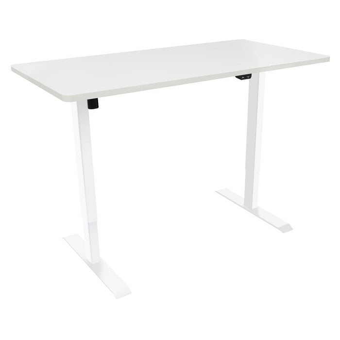 Dellonda Single Motor  Adjustable-Height Electric Sit/Stand Desk - White Desktop