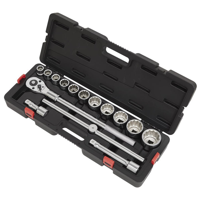 Sealey Premier Premier Socket Set 3/4"Sq Drive 12-point 15pc AK2583 Sealey Premier - Town Tools 