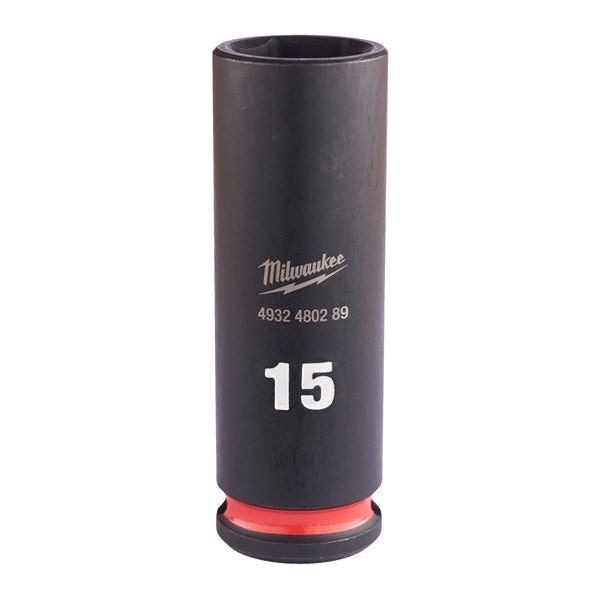 Milwaukee 15Mm 3/8 Impact Socket Deep-1Pc Ne 4932480289