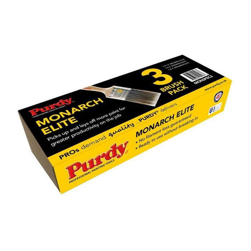 Purdy® Monarch™ Elite™ Paint Brush Set, 3 Piece Purdy® - Town Tools