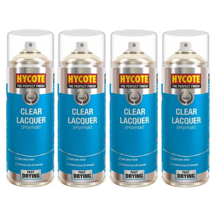 4x Hycote XUK0232 Clear Lacquer 400ml C/O Hycote - Town Tools 