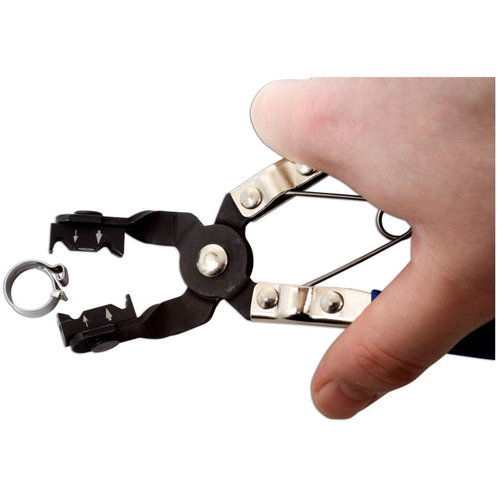 Laser Hose Clamp Pliers - Angled, Swivel Jaws 4231