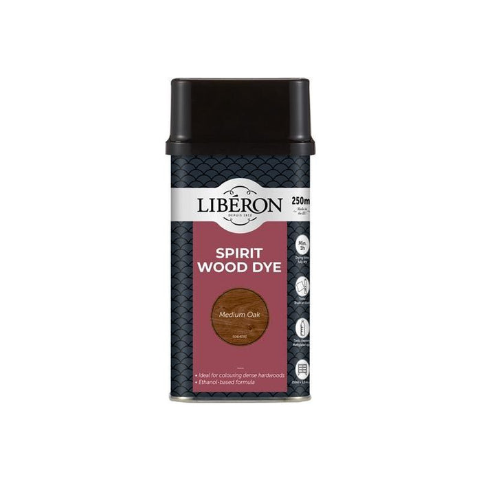 Liberon Spirit Wood Dye Medium Oak 250ml Liberon - Town Tools