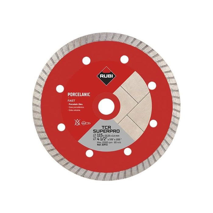 Rubi Tiling Tools TCR115 SUPERPRO Diamond Blade 115mm RUBI TILING TOOLS - Town Tools