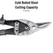 Teng Tools Tin Snip High Leverage Right/Straight Teng Tools - Town Tools 