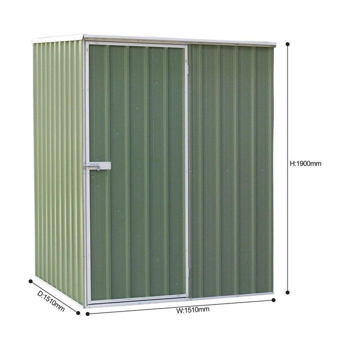 Dellonda Galvanised Steel Metal Garden Shed  Green Dellonda - Town Tools 