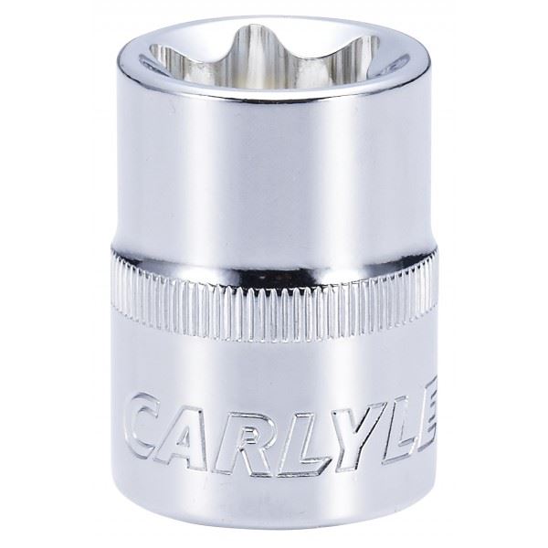 Carlyle Tools Socket - External Star Standard - 1/2In. Dr - E24