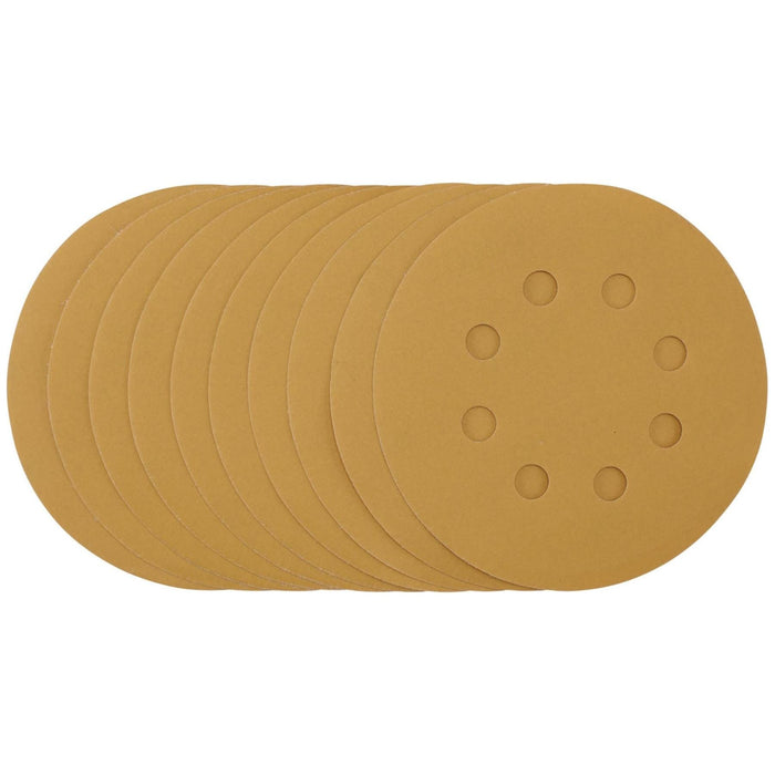 Draper Gold Sanding Discs with Hook & Loop, 125mm, 400 Grit (Pack of 10) 59856 Draper - Town Tools 