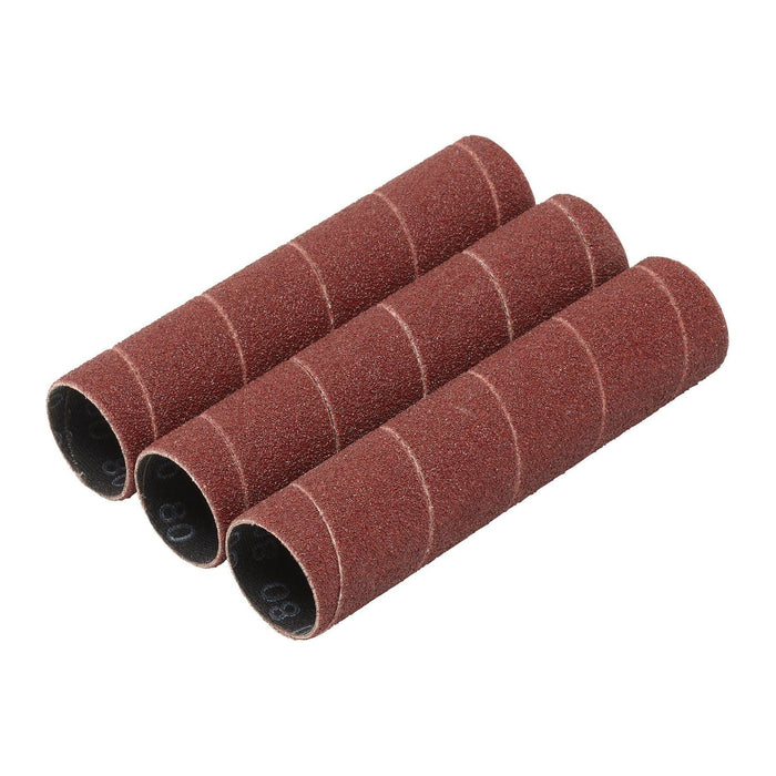 Draper Aluminium Oxide Sanding Sleeves, 25 x 115mm, 80 Grit (Pack of 3) Draper - Town Tools