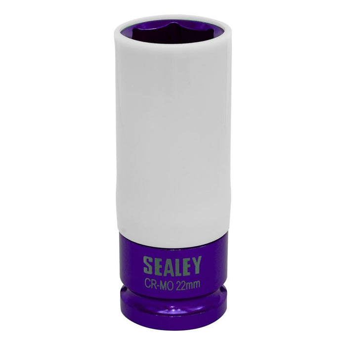 Sealey Alloy Wheel Impact Socket 22mm 1/2"Sq Drive SX03022