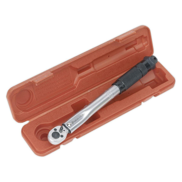 Sealey Torque Wrench Micrometer Style 3/8"Sq Drive 2-24Nm(1.47-17.70lb.ft) Calib Sealey - Town Tools 