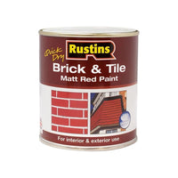 Rustins Quick Dry Brick & Tile Paint Matt Red 500ml