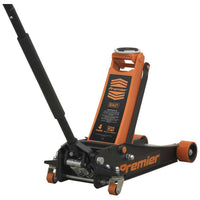 Premier Low Profile Trolley Jack with Rocket Lift 4 Tonne - Orange
