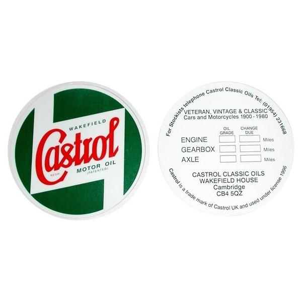 Castrol Classic Indoor Vinyl Sticker - Green - Castrol Classic Window Sticker Castrol Classic - Town Tools 