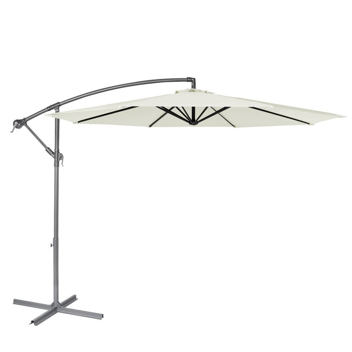 Dellonda Banana Parasol with Cover 3m - Cream DG265