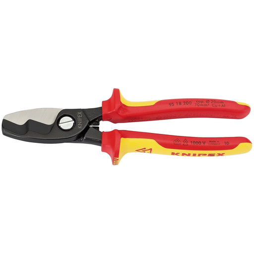 Draper Knipex 95 18 200UKSBE VDE Fully Insulated Cable Shears, 200mm 32023 Draper - Town Tools 