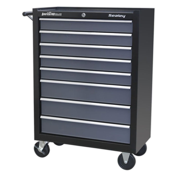 Sealey Rollcab 8 Drawer with Ball-Bearing Slides Black/Grey AP3508TB Sealey - Town Tools 