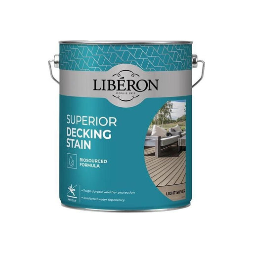 Liberon Superior Decking Stain Light Silver 5 litre Liberon - Town Tools