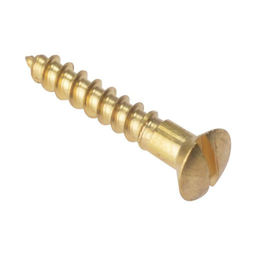 Forgefix Wood Screw Slotted Raised Head ST Solid Brass 1in x 8 Box 200 ForgeFix - Town Tools