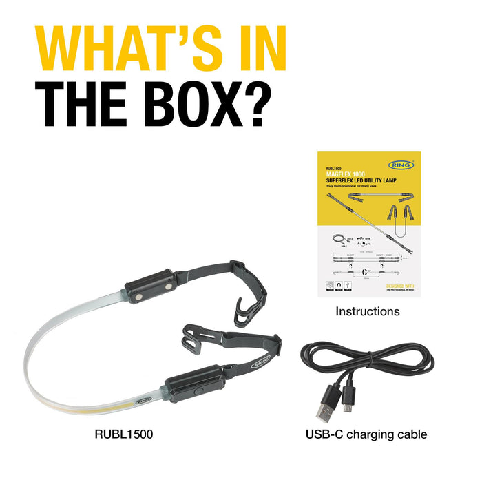 Ring RUBL1500 Magflex 1000 Flexable LED Inspection Lamp Torch Work Light Ring - Town Tools 