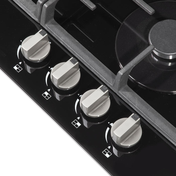 Baridi Gas Hob with 4 Cooking Zones 60cm - Black DH226 Baridi - Town Tools 