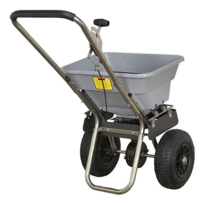 Sealey Stainless Steel Broadcast Salt Spreader 37kg Walk Behind SSB37W Sealey - Town Tools 