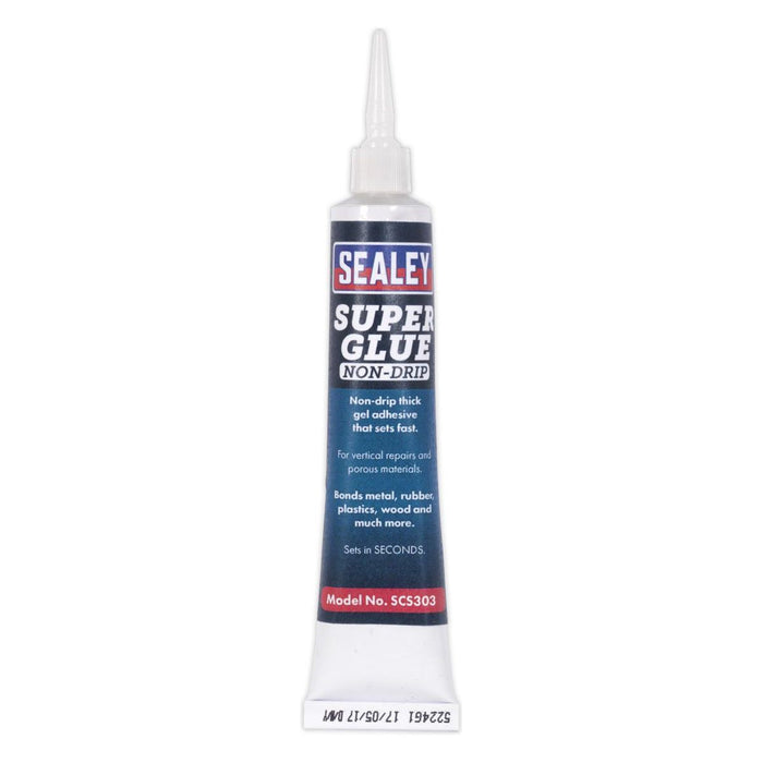 Sealey Super Glue Non-Drip Gel 20g Pack of 20 SCS303 Sealey - Town Tools 