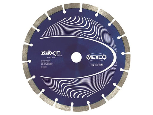 MEXCO RB X10 Radius / Curve Cutting Diamond Blade 230 x 22.23mm MEXCO - Town Tools