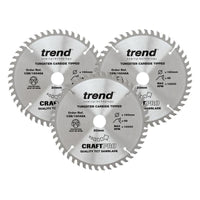 Trend CraftPro Plunge Saw Blade 160 x 20mm x 48T (Pack 3)