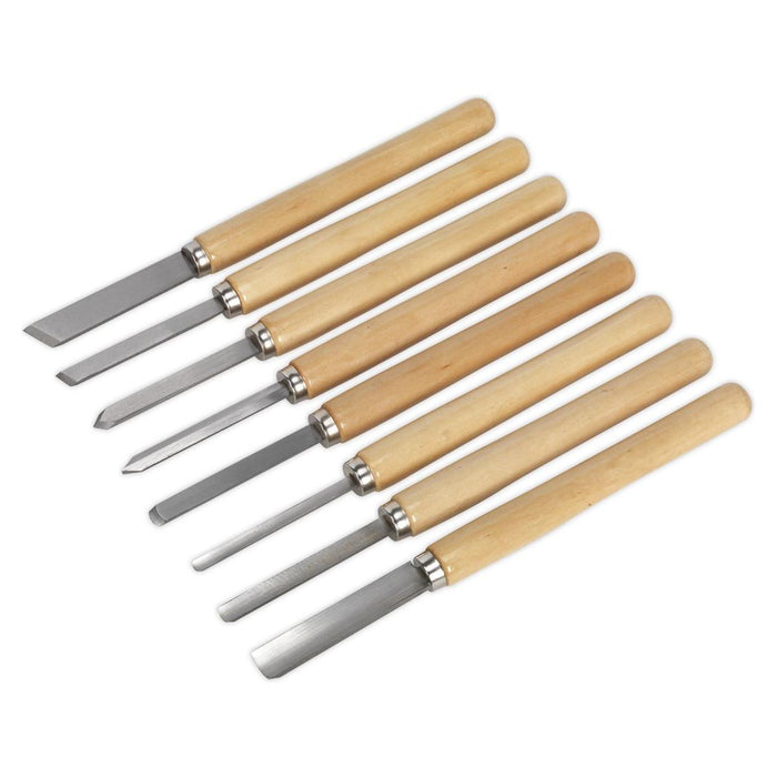 Sealey Wood Turning Chisel Set 8pc AK60/8 Sealey - Town Tools 