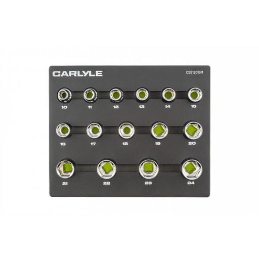 Carlyle Tools 15Pc 1/2Dr 6Pt Socket Set 10-24mm - image 1