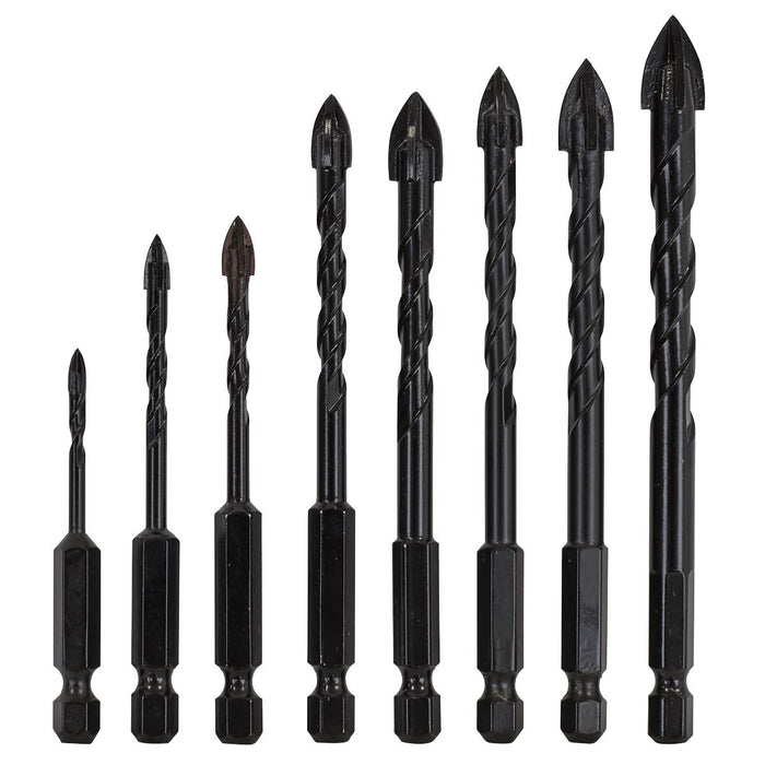 Sealey Tile & Glass Drill Bit Set 8pc DBGC1 Sealey - Town Tools 