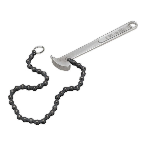 Sealey Oil Filter Chain Wrench60-140mm Capacity AK6409 Sealey - Town Tools 