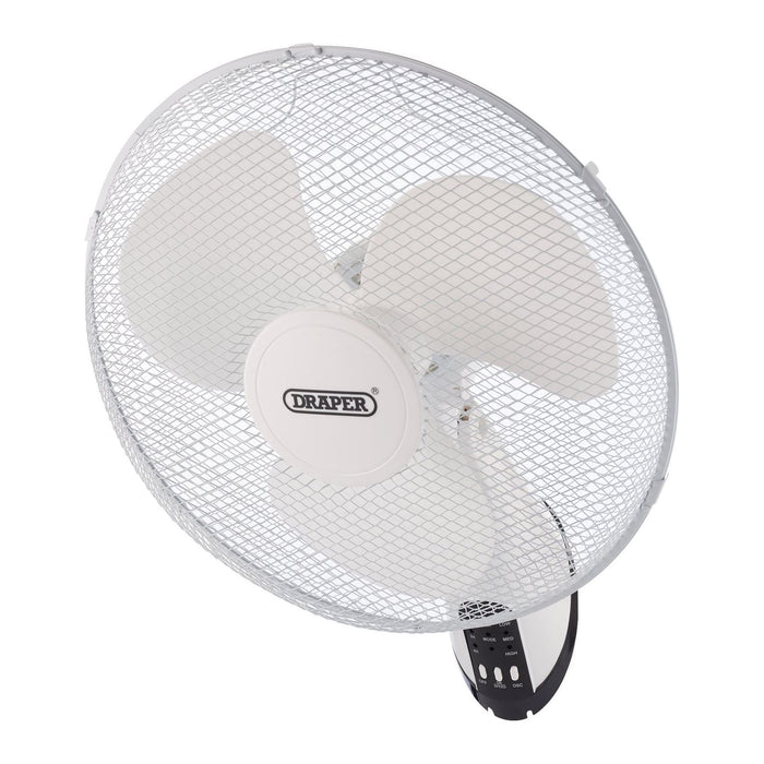 Draper 230V Oscillating Wall Mounted Fan with Remote Control, 16"/400mm, 3 Speed Draper - Town Tools 