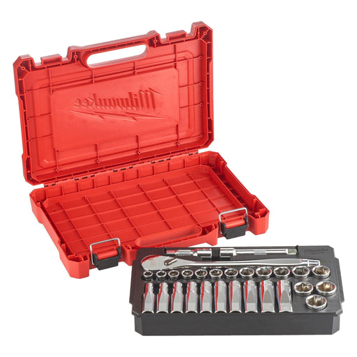 Milwaukee 1/2Dr Metric Socket Set 28Pc 4932471864 Milwaukee - Town Tools 