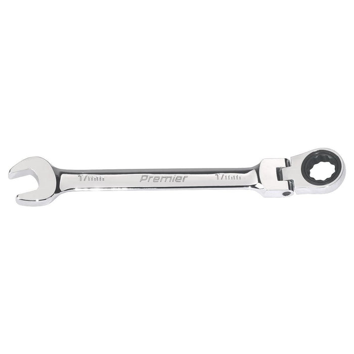 Sealey Flexi-Head Ratchet Combination Spanner 17mm FHRCW17 Sealey - Town Tools 